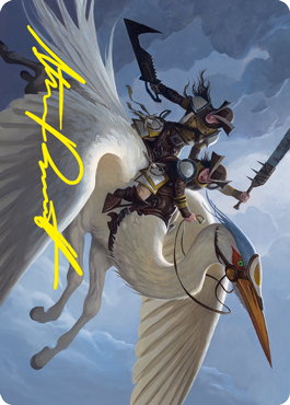 Gryffwing Cavalry Art Card (Gold-Stamped Signature) [Innistrad: Crimson Vow Art Series] | Deep Dive Games St. Marys