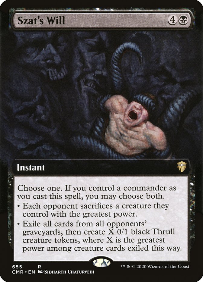 Szat's Will (Extended Art) [Commander Legends] | Deep Dive Games St. Marys