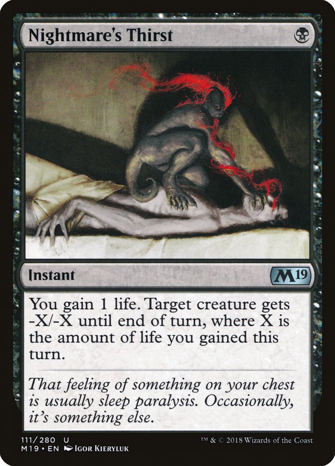 Nightmare's Thirst [Core Set 2019] | Deep Dive Games St. Marys
