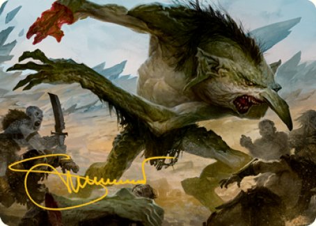 Troll Art Card (Gold-Stamped Signature) [Dungeons & Dragons: Adventures in the Forgotten Realms Art Series] | Deep Dive Games St. Marys