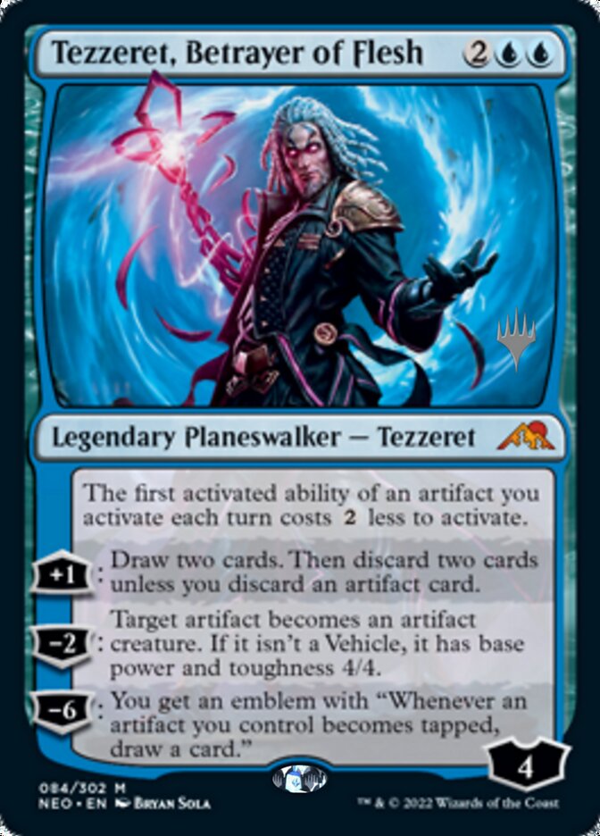 Tezzeret, Betrayer of Flesh (Promo Pack) [Kamigawa: Neon Dynasty Promos] | Deep Dive Games St. Marys