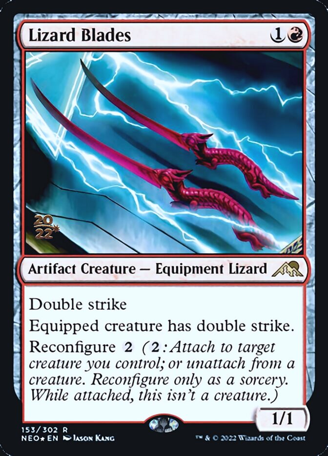 Lizard Blades [Kamigawa: Neon Dynasty Prerelease Promos] | Deep Dive Games St. Marys