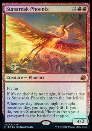 Sunstreak Phoenix [Innistrad: Midnight Hunt Prerelease Promos] | Deep Dive Games St. Marys