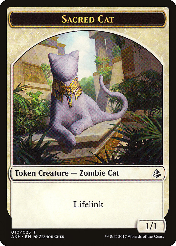 Sacred Cat Token [Amonkhet Tokens] | Deep Dive Games St. Marys