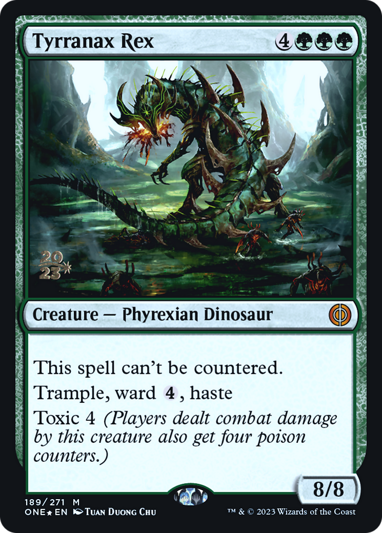 Tyrranax Rex [Phyrexia: All Will Be One Prerelease Promos] | Deep Dive Games St. Marys