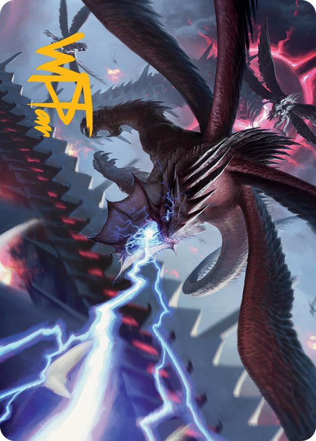 Defiant Thundermaw Art Card (Gold-Stamped Signature) [March of the Machine Art Series] | Deep Dive Games St. Marys