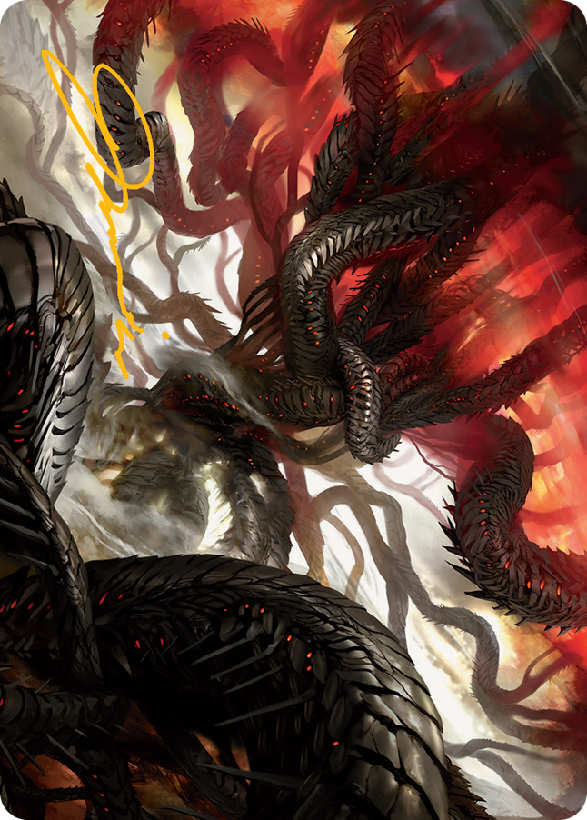 Realmbreaker, the Invasion Tree Art Card (Gold-Stamped Signature) [March of the Machine Art Series] | Deep Dive Games St. Marys