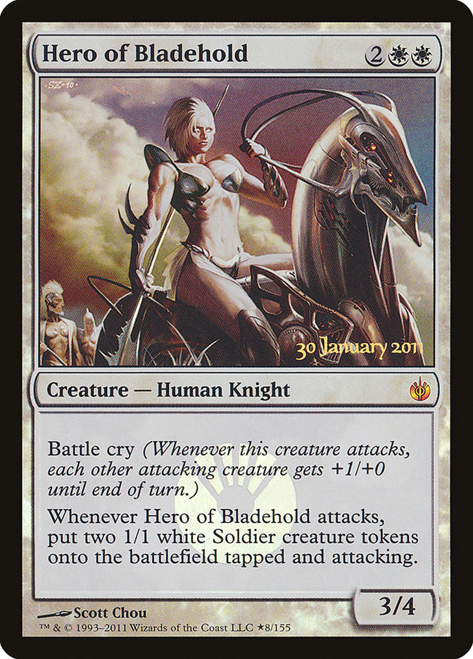 Hero of Bladehold [Mirrodin Besieged Prerelease Promos] | Deep Dive Games St. Marys