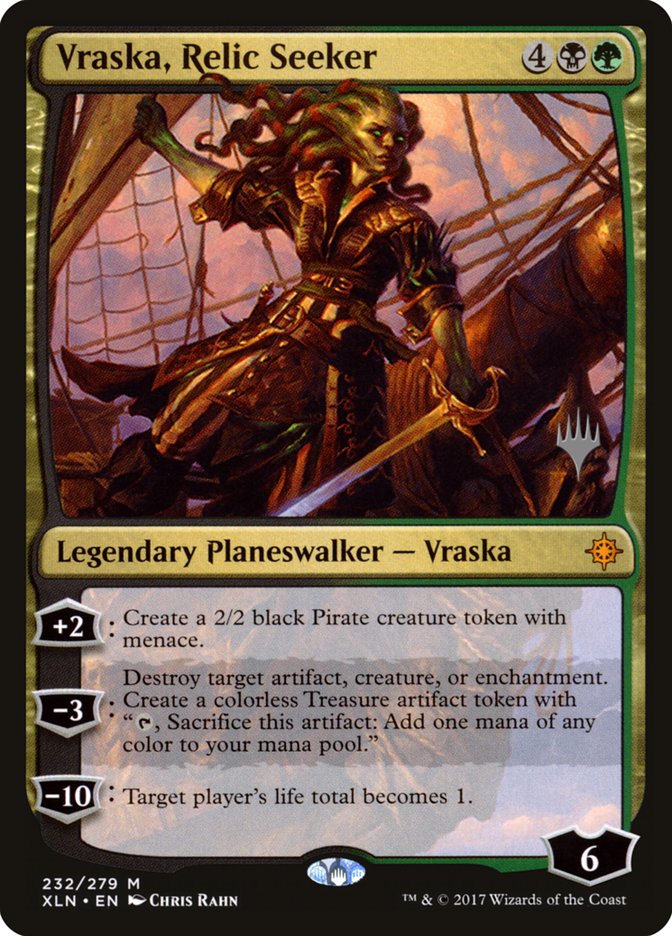 Vraska, Relic Seeker (Promo Pack) [Ixalan Promos] | Deep Dive Games St. Marys