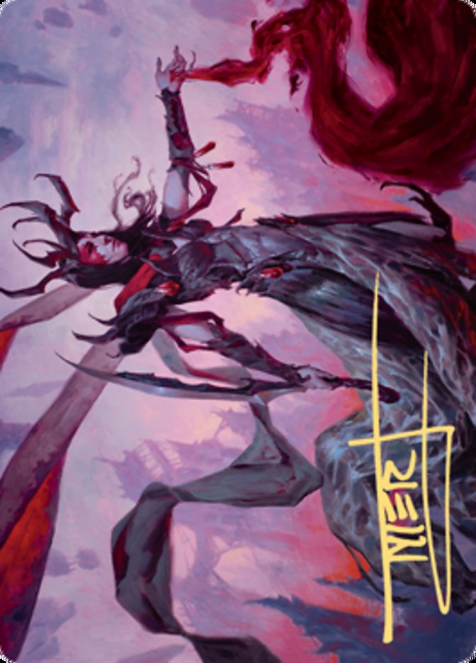 Drana, the Last Bloodchief Art Card (Gold-Stamped Signature) [Zendikar Rising Art Series] | Deep Dive Games St. Marys