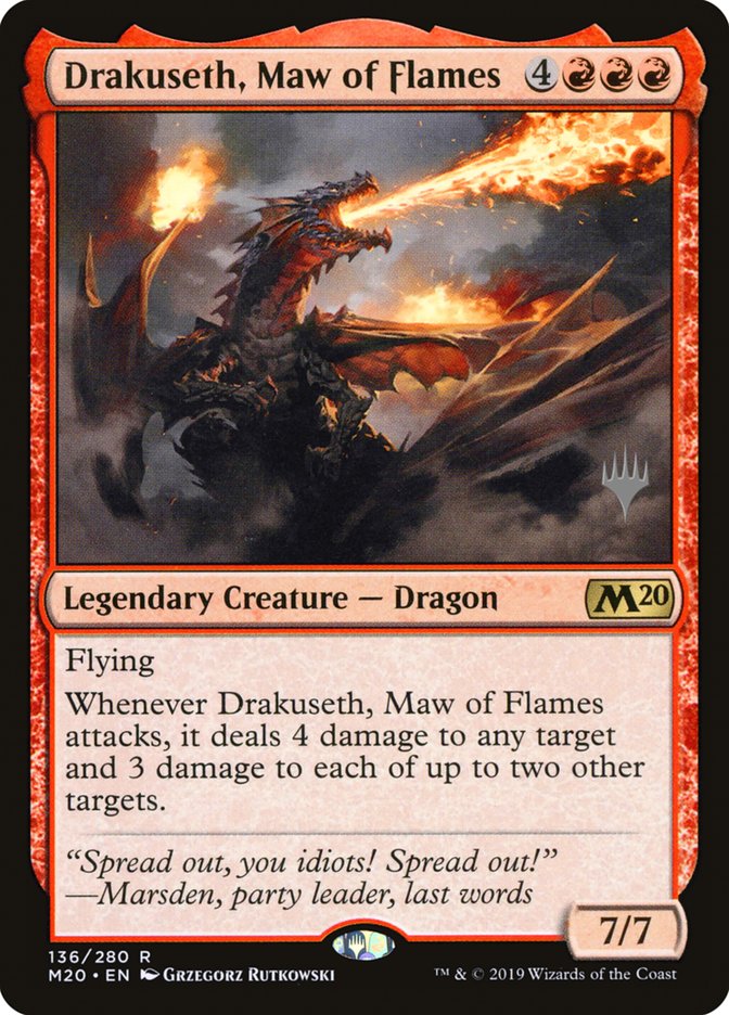 Drakuseth, Maw of Flames (Promo Pack) [Core Set 2020 Promos] | Deep Dive Games St. Marys