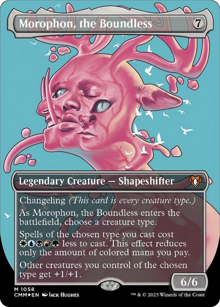 Morophon, the Boundless (Borderless Textured Foil Frame Break) [Commander Masters] | Deep Dive Games St. Marys