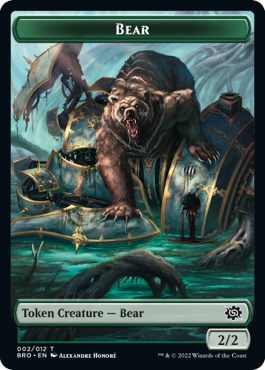 Powerstone // Bear Double-Sided Token [The Brothers' War Tokens] | Deep Dive Games St. Marys