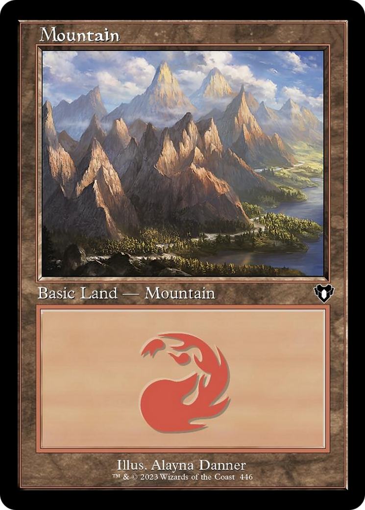 Mountain (446) (Retro) [Commander Masters] | Deep Dive Games St. Marys