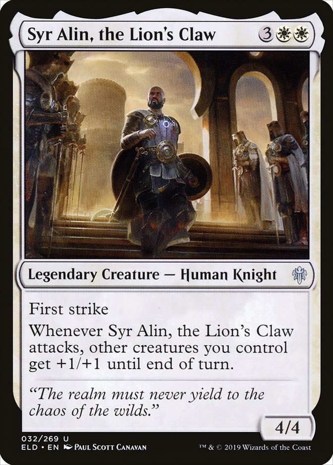 Syr Alin, the Lion's Claw [Throne of Eldraine] | Deep Dive Games St. Marys