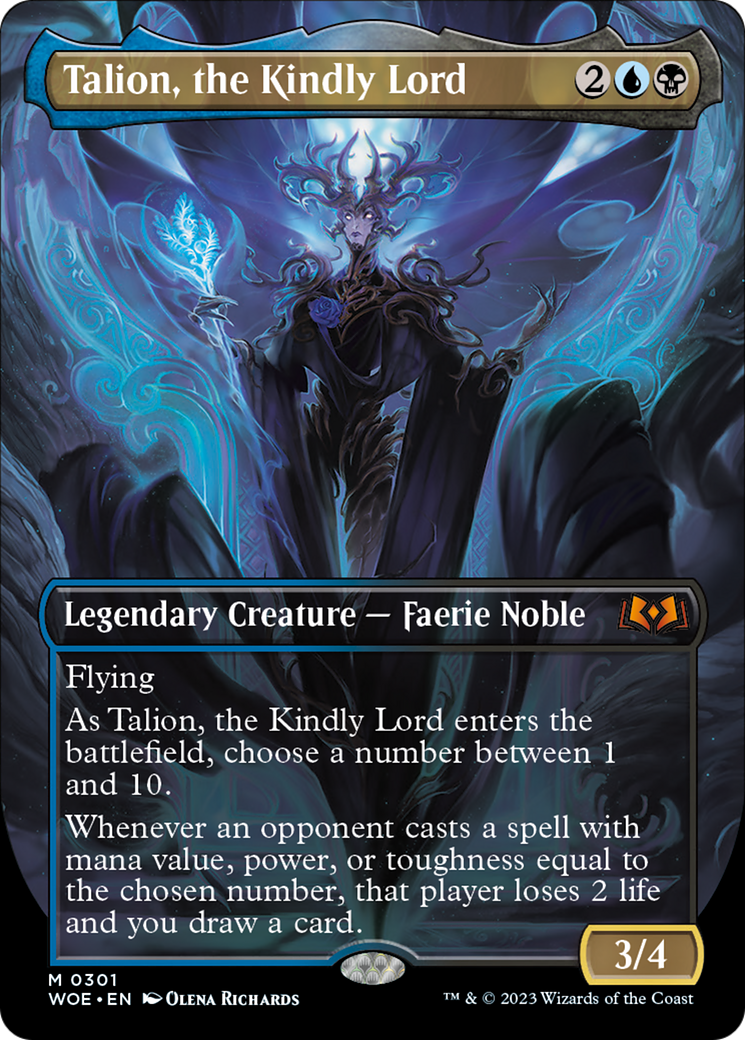 Talion, the Kindly Lord (Borderless Alternate Art) [Wilds of Eldraine] | Deep Dive Games St. Marys