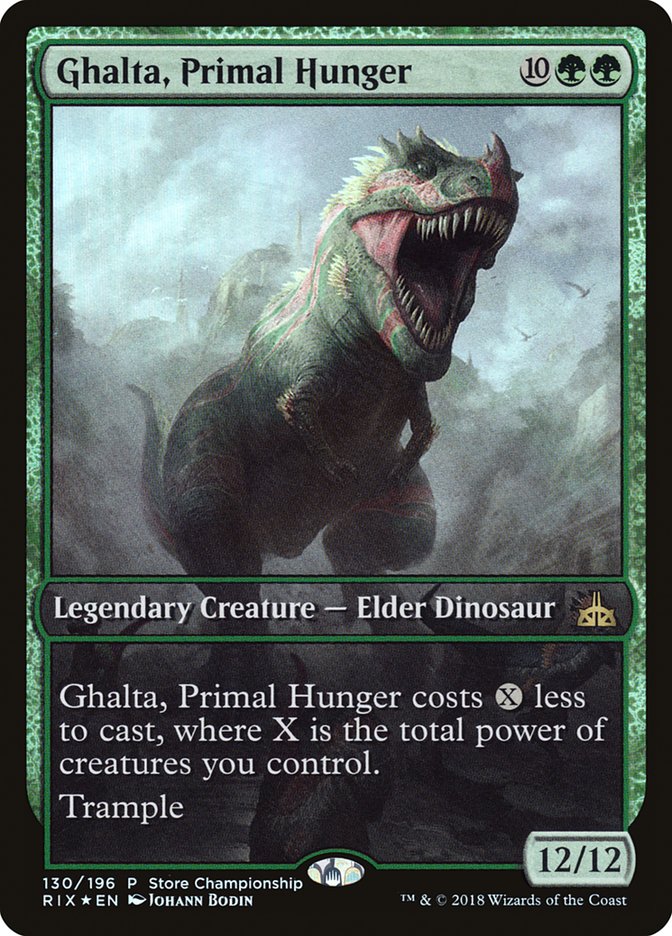 Ghalta, Primal Hunger (Store Championship) (Extended Art) [Rivals of Ixalan Promos] | Deep Dive Games St. Marys