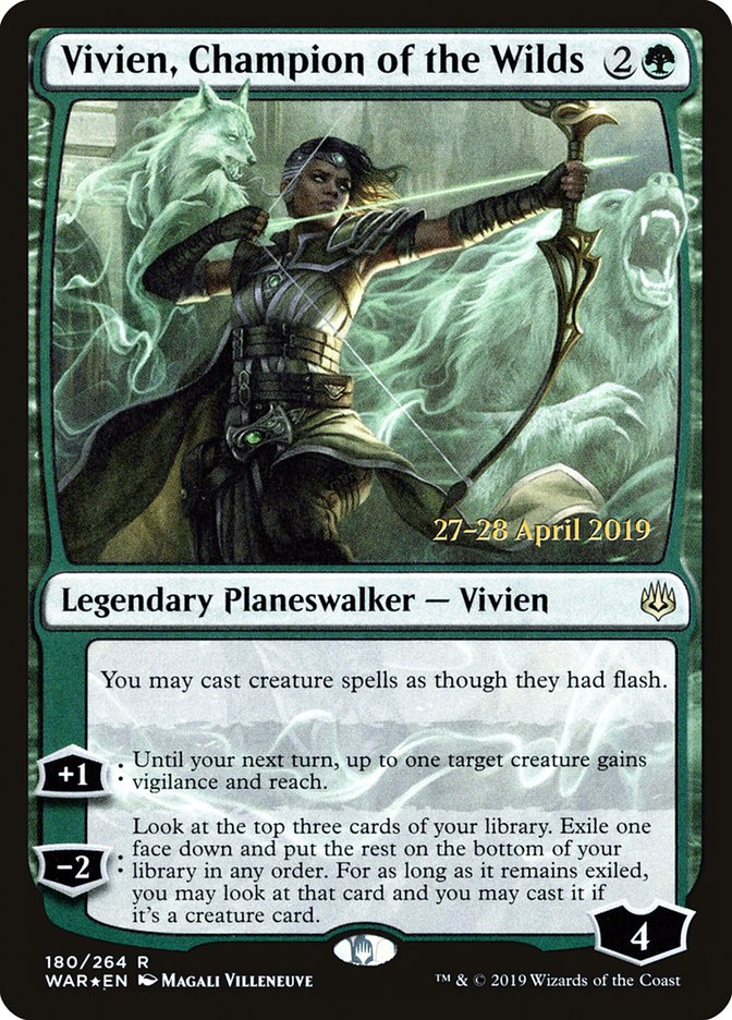 Vivien, Champion of the Wilds [War of the Spark Prerelease Promos] | Deep Dive Games St. Marys