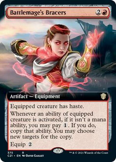 Battlemage's Bracers (Extended Art) [Commander 2021] | Deep Dive Games St. Marys