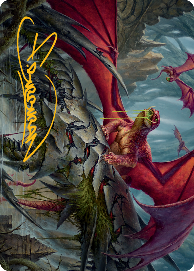 Hoarding Broodlord Art Card (Gold-Stamped Signature) [March of the Machine Art Series] | Deep Dive Games St. Marys