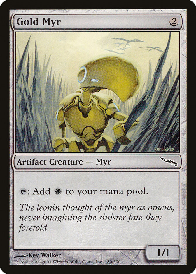 Gold Myr [Mirrodin] | Deep Dive Games St. Marys