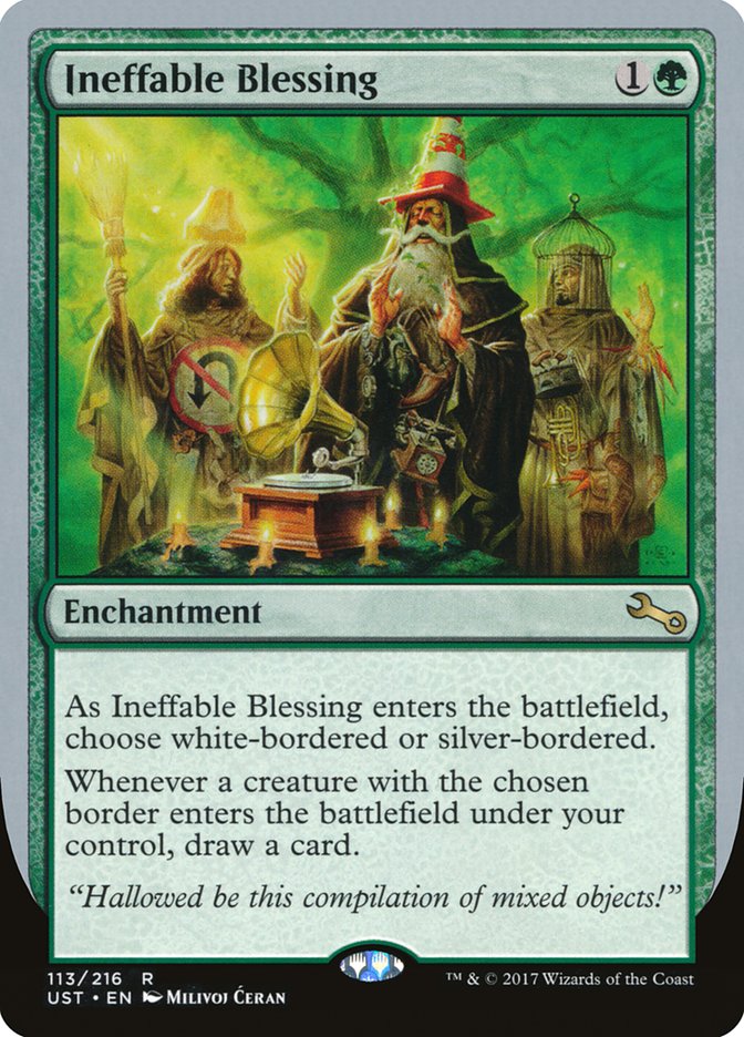 Ineffable Blessing ("choose white-bordered or silver-bordered") [Unstable] | Deep Dive Games St. Marys