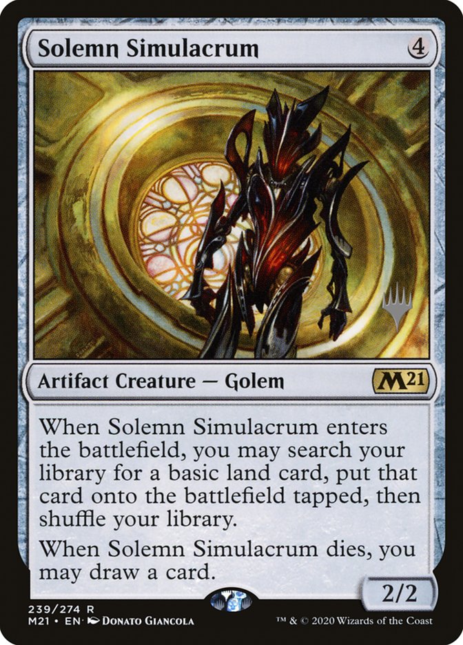 Solemn Simulacrum (Promo Pack) [Core Set 2021 Promos] | Deep Dive Games St. Marys