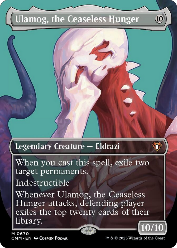 Ulamog, the Ceaseless Hunger (Borderless Profile) [Commander Masters] | Deep Dive Games St. Marys