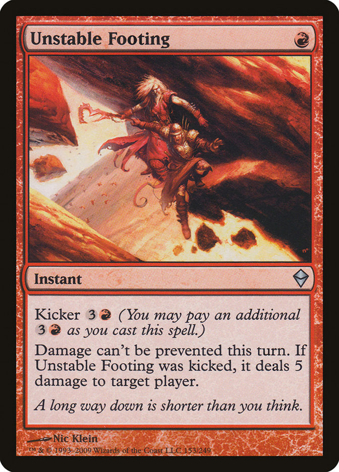 Unstable Footing [Zendikar] | Deep Dive Games St. Marys