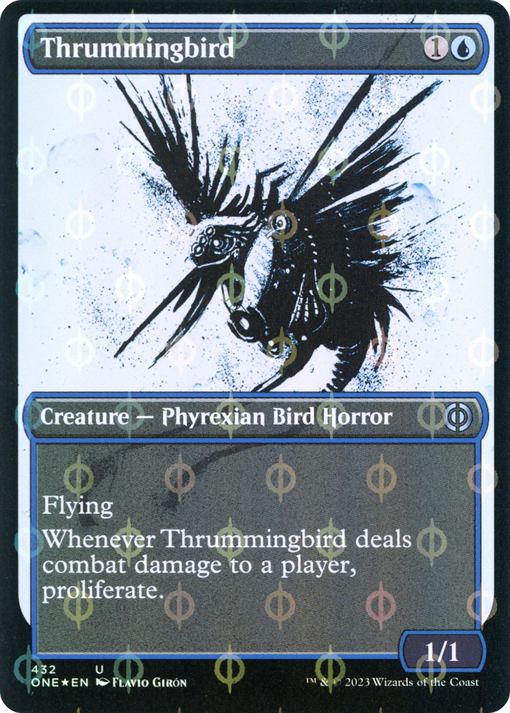 Thrummingbird (Showcase Ichor Step-and-Compleat Foil) [Phyrexia: All Will Be One] | Deep Dive Games St. Marys