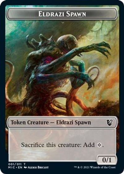 Eldrazi Spawn // Human Soldier Double-Sided Token [Innistrad: Midnight Hunt Commander Tokens] | Deep Dive Games St. Marys