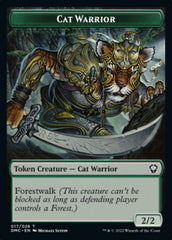 Saproling // Cat Warrior Double-Sided Token [Dominaria United Tokens] | Deep Dive Games St. Marys