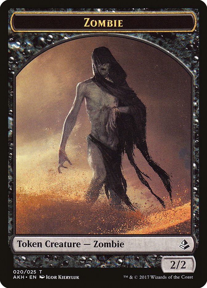 Earthshaker Khenra // Zombie Double-Sided Token [Hour of Devastation Tokens] | Deep Dive Games St. Marys