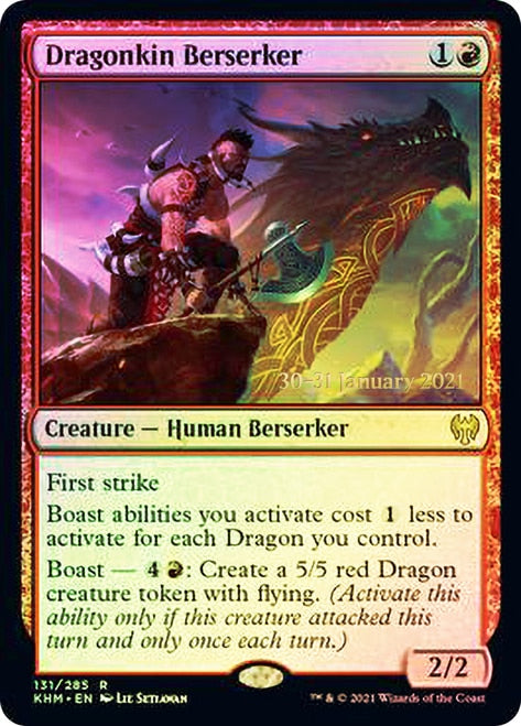 Dragonkin Berserker [Kaldheim Prerelease Promos] | Deep Dive Games St. Marys