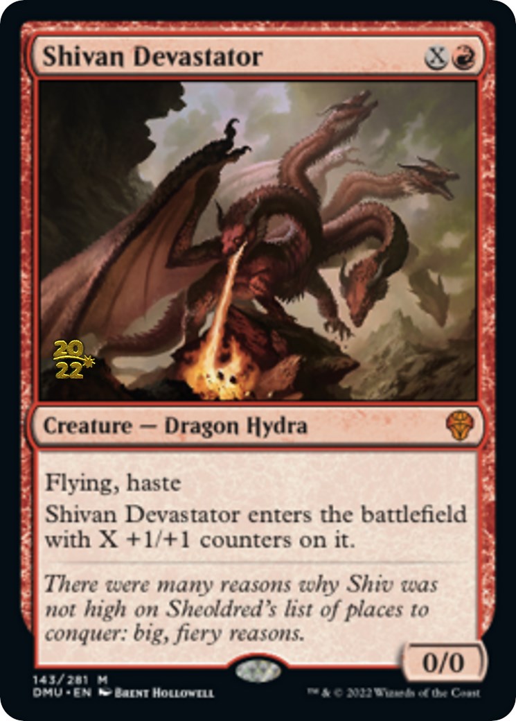 Shivan Devastator [Dominaria United Prerelease Promos] | Deep Dive Games St. Marys