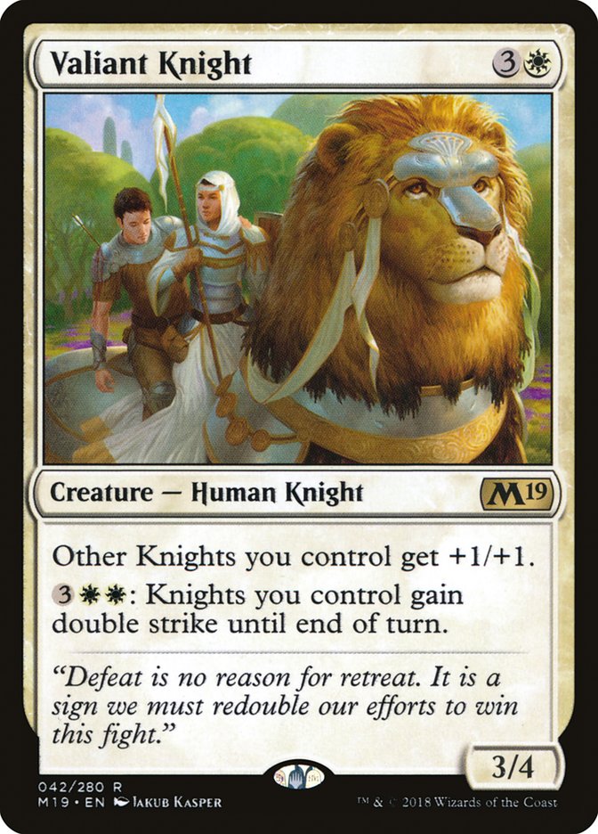 Valiant Knight [Core Set 2019] | Deep Dive Games St. Marys