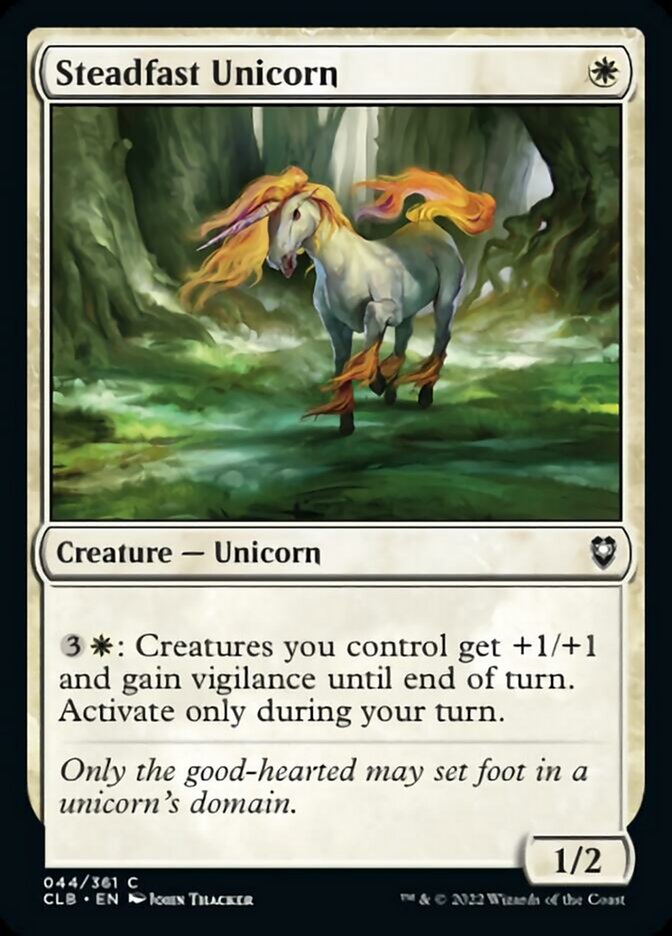Steadfast Unicorn [Commander Legends: Battle for Baldur's Gate] | Deep Dive Games St. Marys
