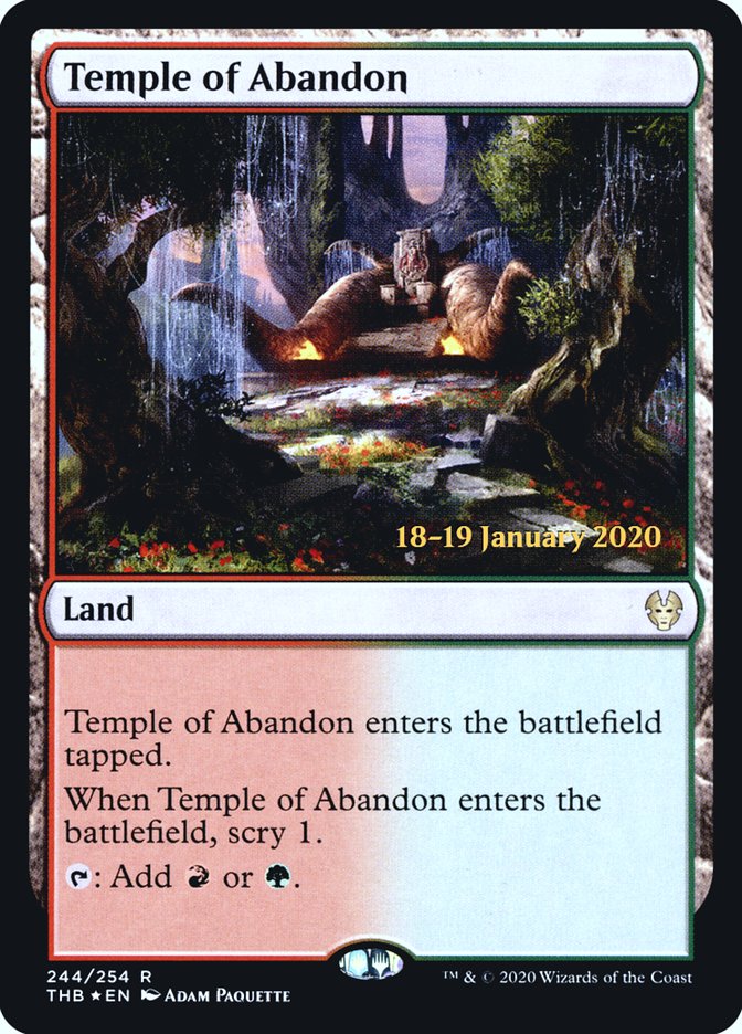 Temple of Abandon [Theros Beyond Death Prerelease Promos] | Deep Dive Games St. Marys