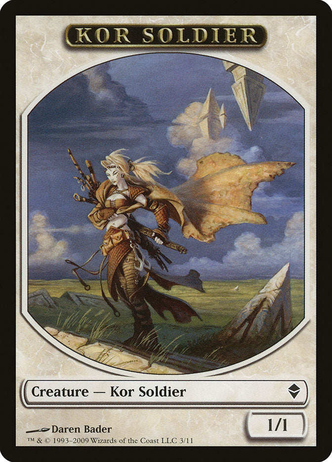 Kor Soldier Token [Zendikar Tokens] | Deep Dive Games St. Marys