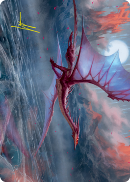 Manaform Hellkite Art Card (Gold-Stamped Signature) [Innistrad: Crimson Vow Art Series] | Deep Dive Games St. Marys