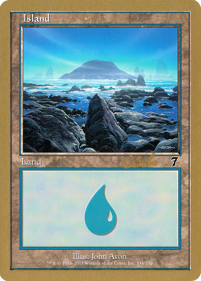 Island (cr334) (Carlos Romao) [World Championship Decks 2002] | Deep Dive Games St. Marys