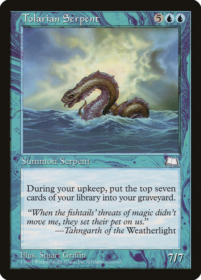 Tolarian Serpent [Weatherlight] | Deep Dive Games St. Marys