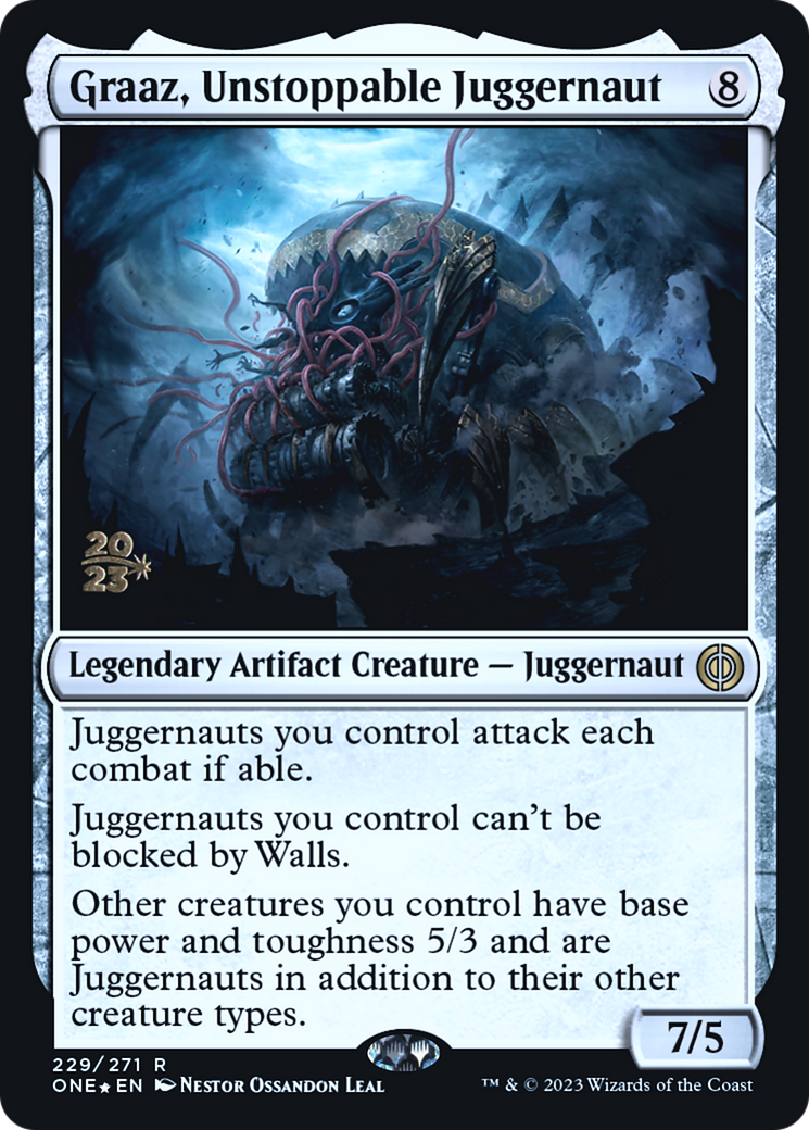 Graaz, Unstoppable Juggernaut [Phyrexia: All Will Be One Prerelease Promos] | Deep Dive Games St. Marys