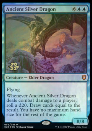 Ancient Silver Dragon [Commander Legends: Battle for Baldur's Gate Prerelease Promos] | Deep Dive Games St. Marys