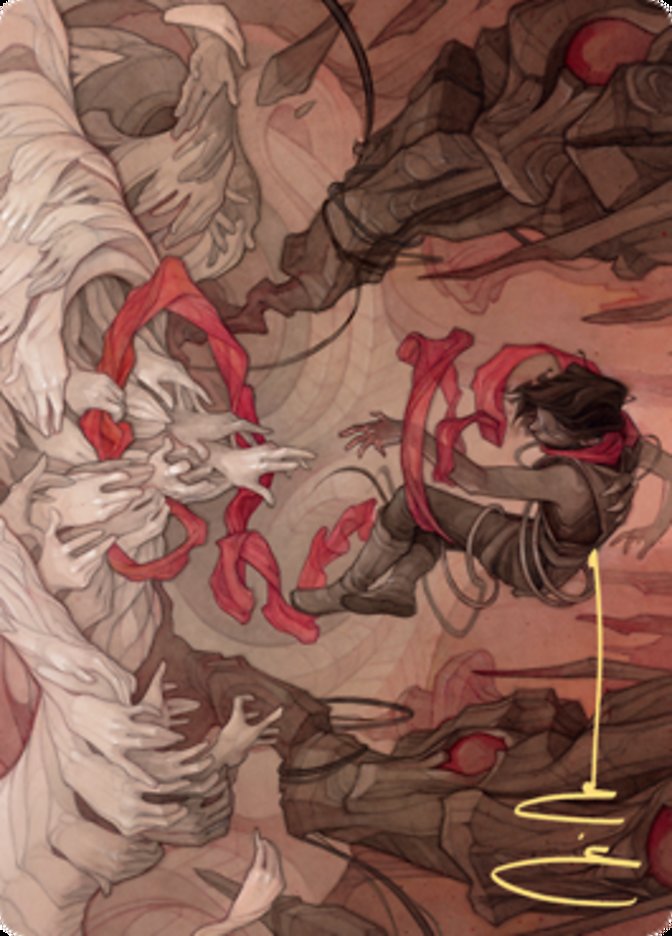 Thwart the Grave Art Card (Gold-Stamped Signature) [Zendikar Rising Art Series] | Deep Dive Games St. Marys