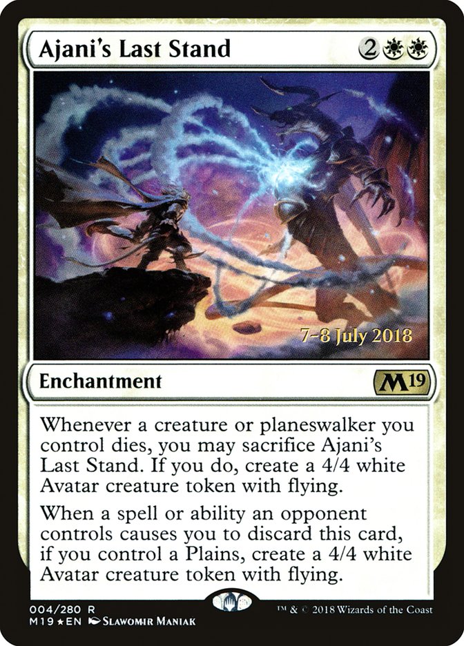 Ajani's Last Stand [Core Set 2019 Prerelease Promos] | Deep Dive Games St. Marys