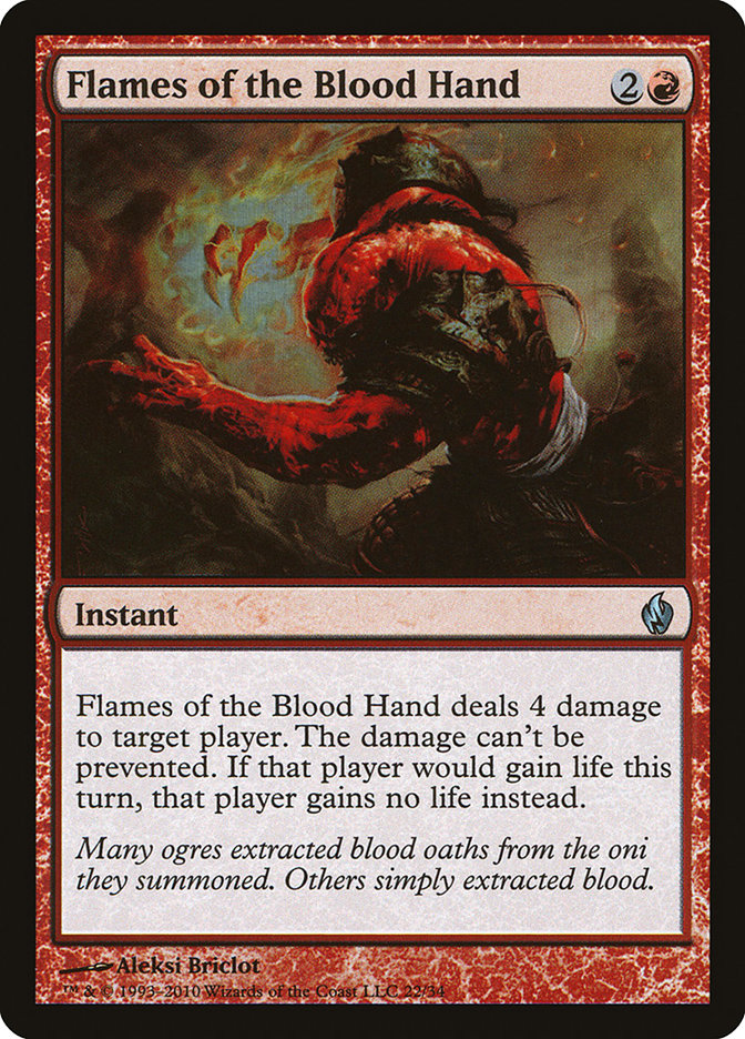 Flames of the Blood Hand [Premium Deck Series: Fire and Lightning] | Deep Dive Games St. Marys