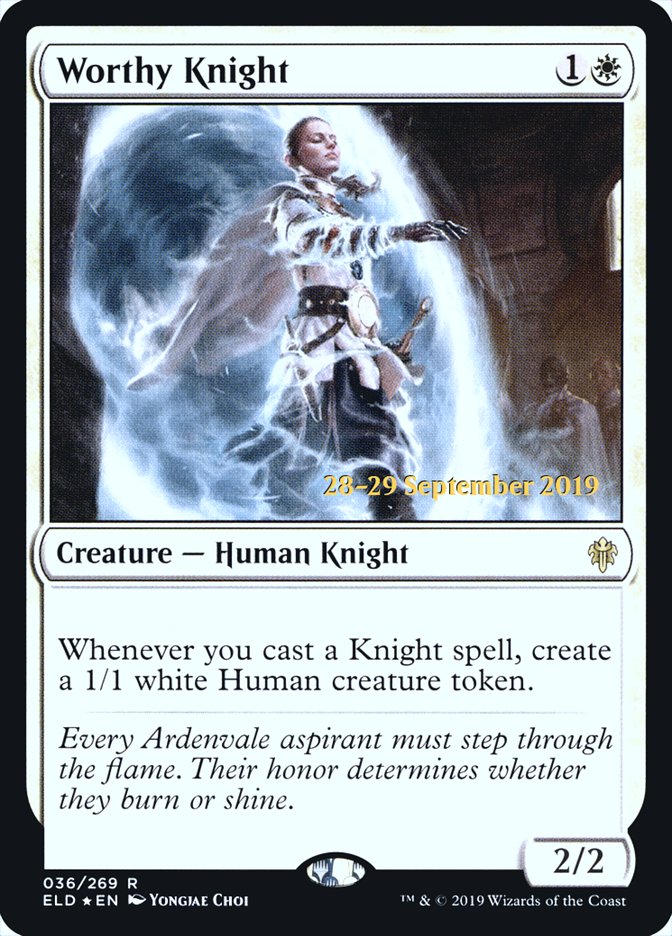 Worthy Knight [Throne of Eldraine Prerelease Promos] | Deep Dive Games St. Marys