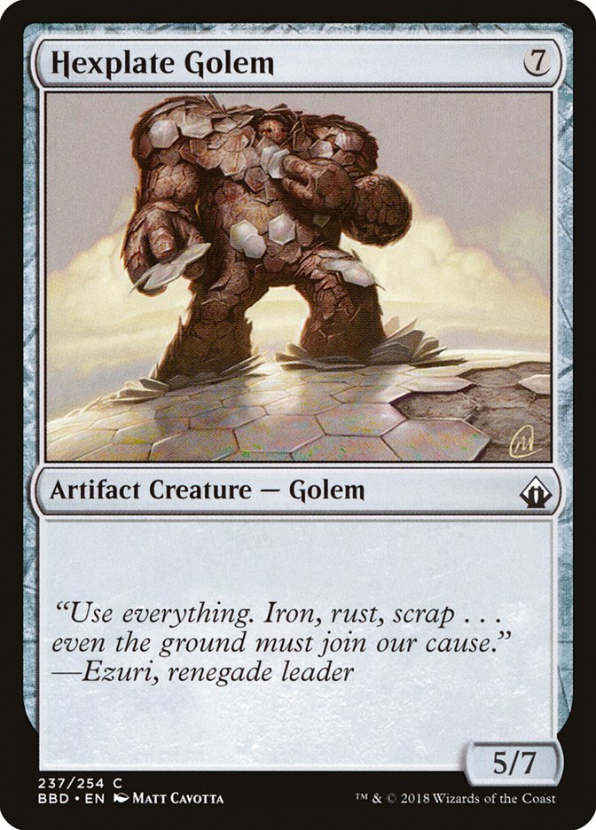 Hexplate Golem [Battlebond] | Deep Dive Games St. Marys
