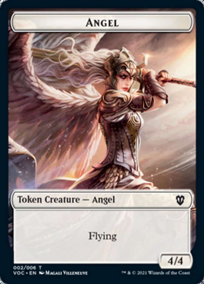 Angel // Clue Double-Sided Token [Innistrad: Crimson Vow Commander Tokens] | Deep Dive Games St. Marys